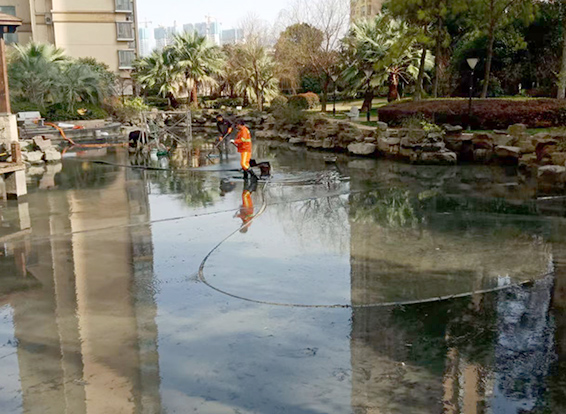 佛冈景观池淤泥清理